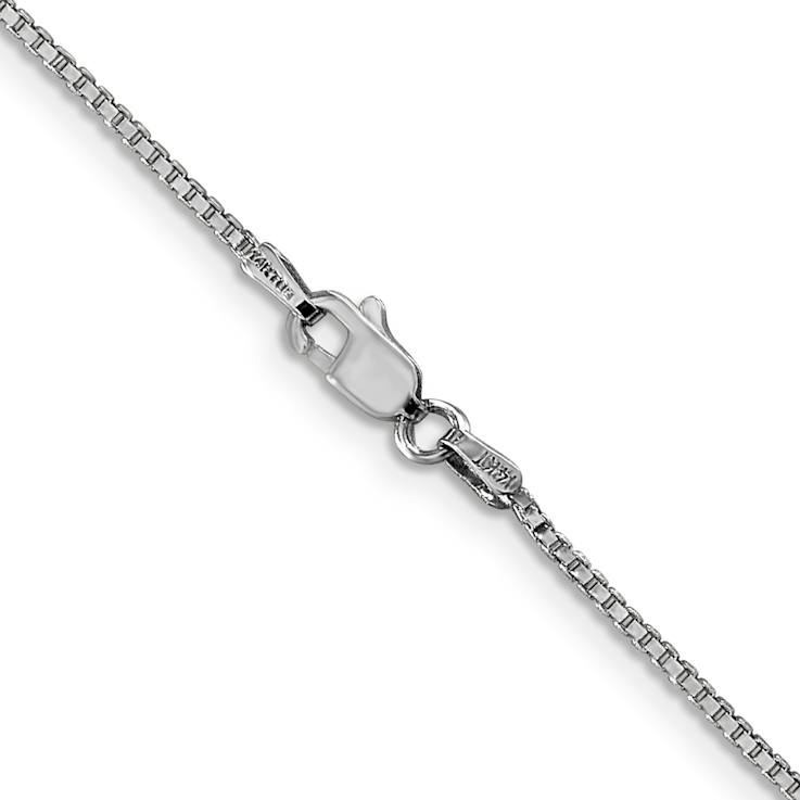 14k White Gold 1.1mm Box Chain 22"