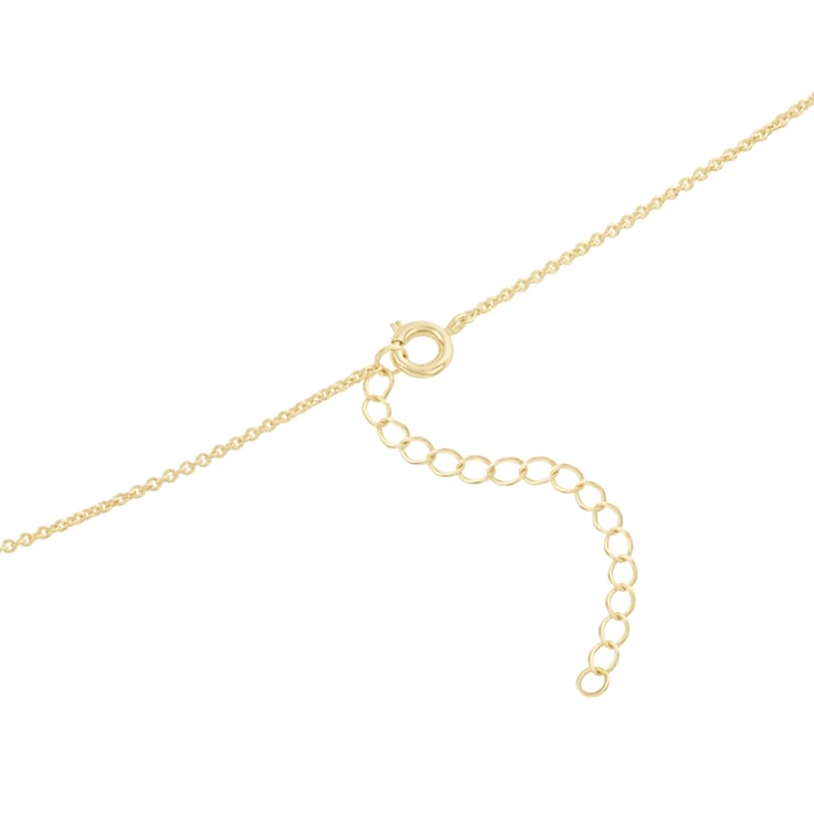 CZ Initial R Tennis Necklace And Pendant Set In 14K Gold Over Brass 4.05ctw