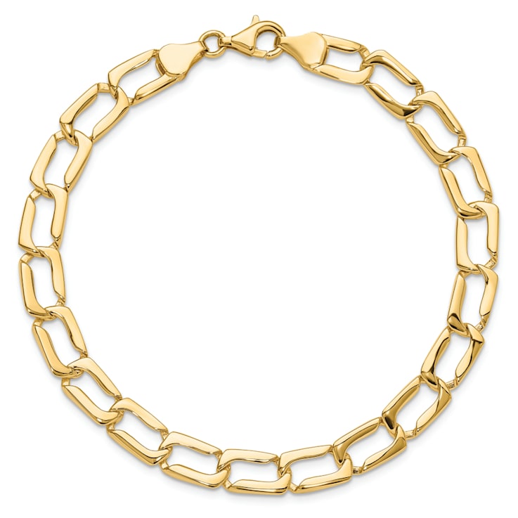 14K Yellow Gold Polished Link Bracelet