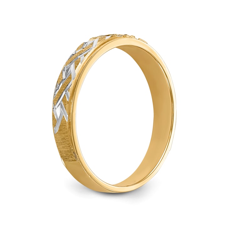 14K Yellow Gold AA Quality Ladies Wedding Band