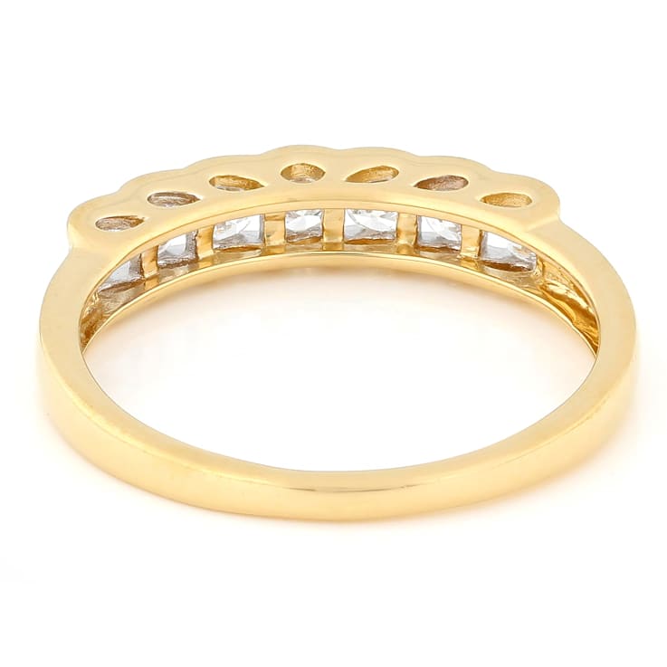 Lab-Grown Diamond Band Ring In 14K Yellow Gold Over Sterling Silver