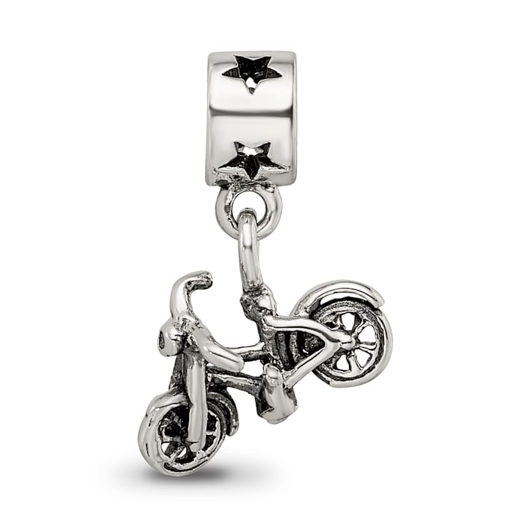 Sterling Silver Bicycle Dangle Bead