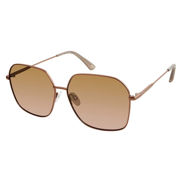 Prive Revaux The Gretta Rose Frame / Brown Lenses Square Sunglasses