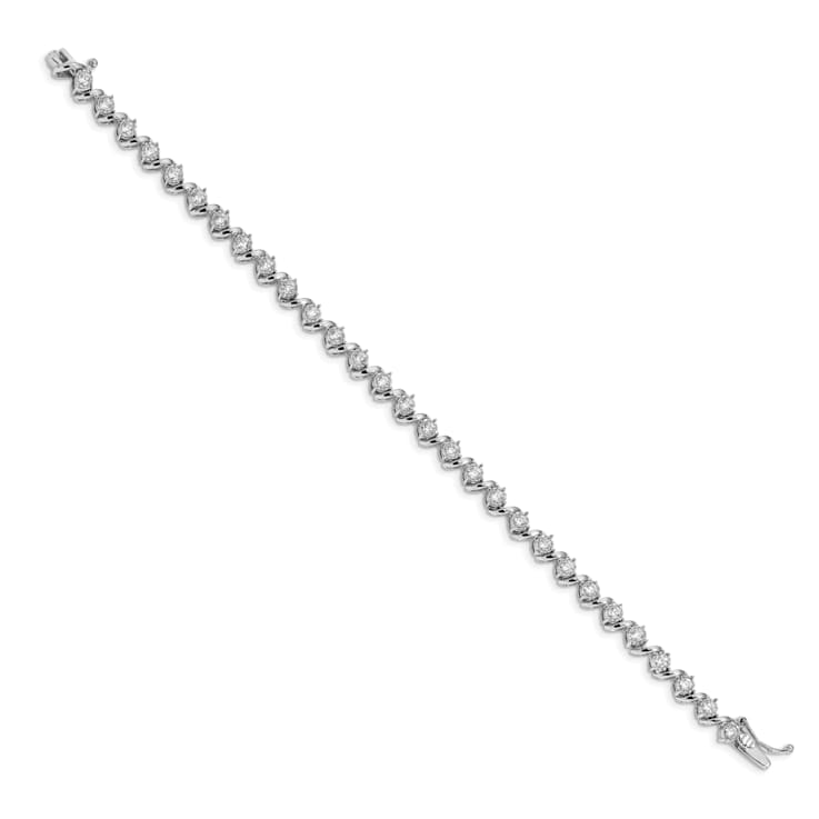 14K White Gold Lab Grown Diamond VS/SI GH, Bracelet