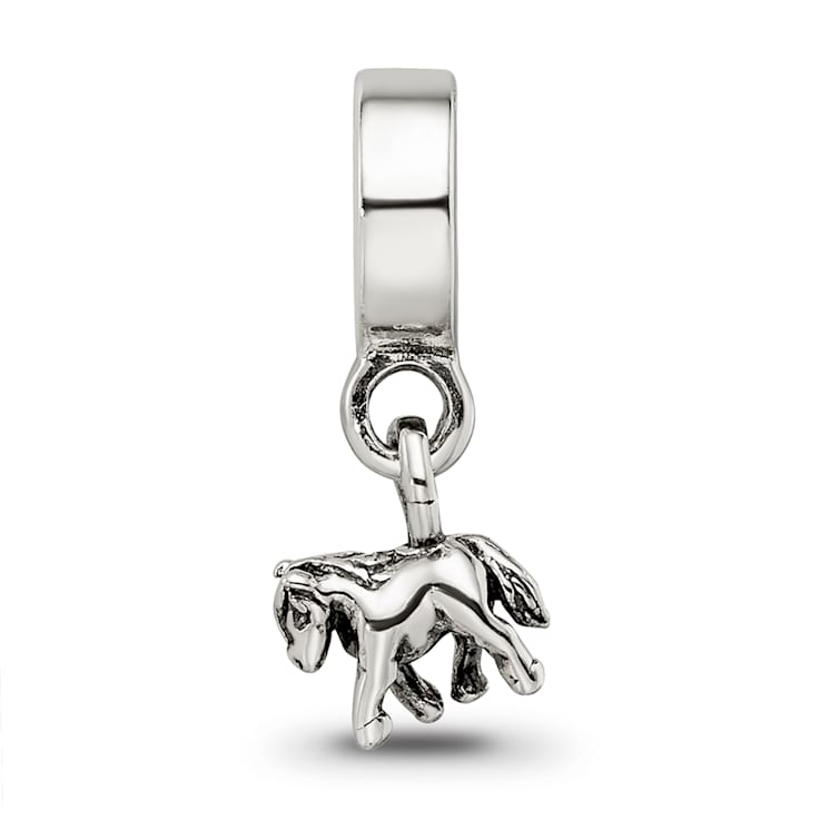 Sterling Silver Pony Dangle Bead