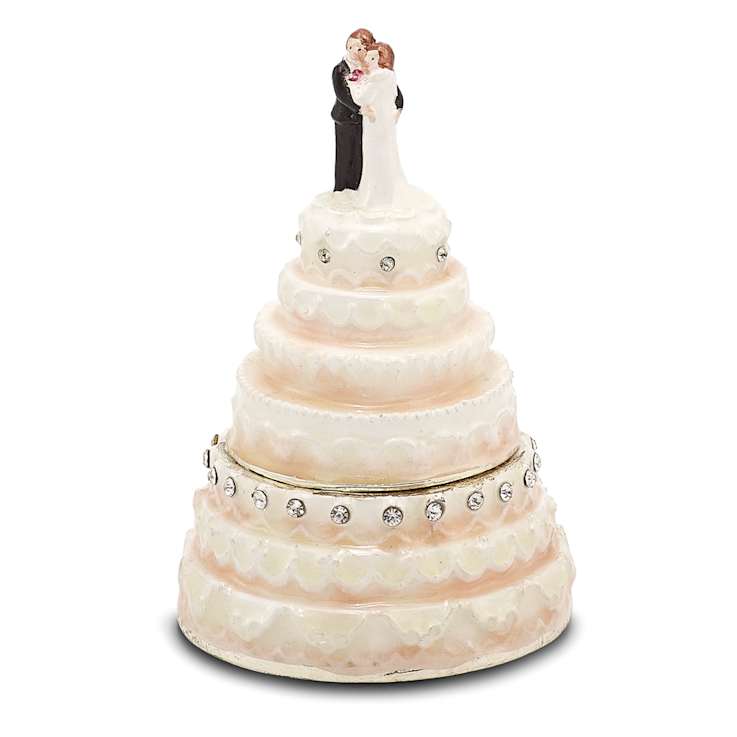 I DO Wedding Cake Trinket Box
