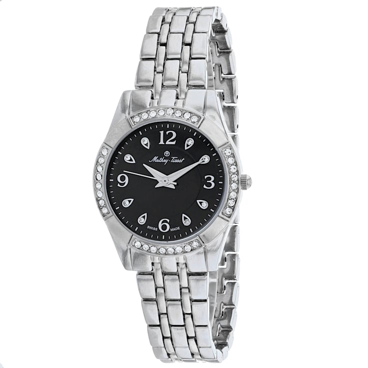 Mathey Tissot Women's FLEURY 2568 Black Dial, Stainless Steel Watch
