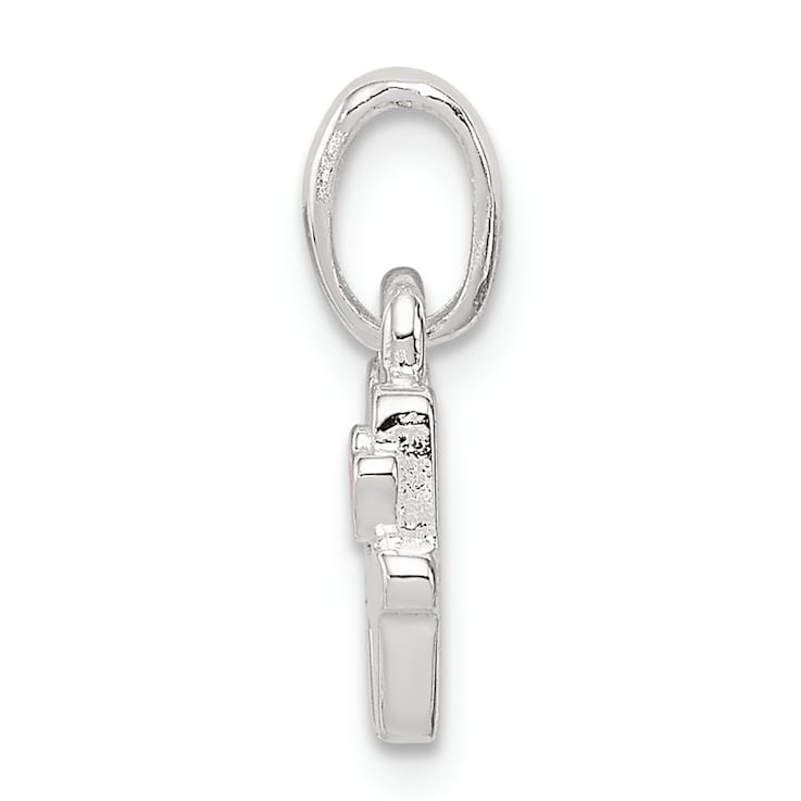 Sterling Silver Letter H with Enamel Pendant