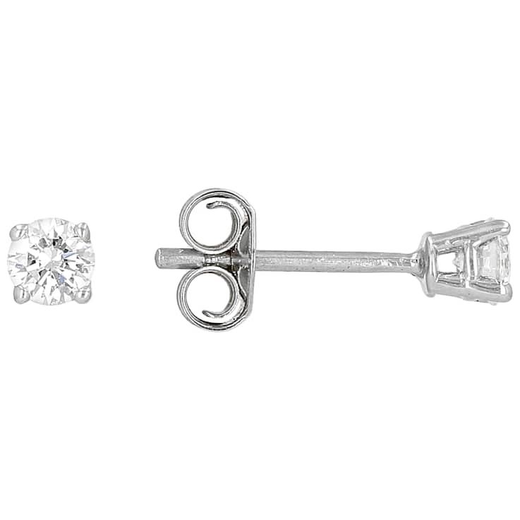 Timeless Lab-Grown Diamond Solitaire Stud Earrings In 10K White Gold