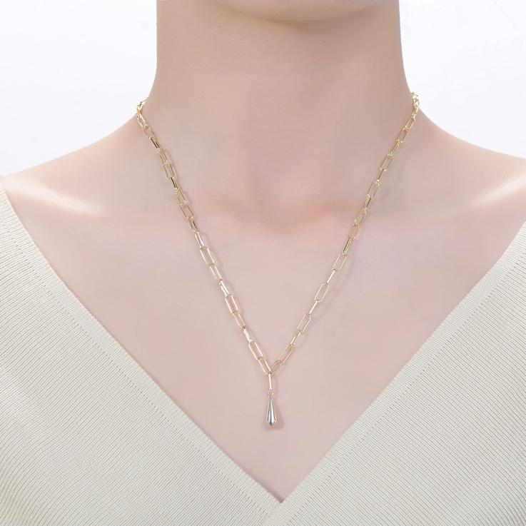 Charm Necklace In 14K Gold Over Brass