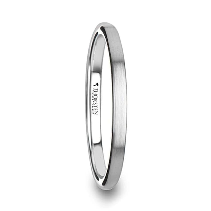 PERSEUS Domed with Brushed Finish Tungsten Band 2mm