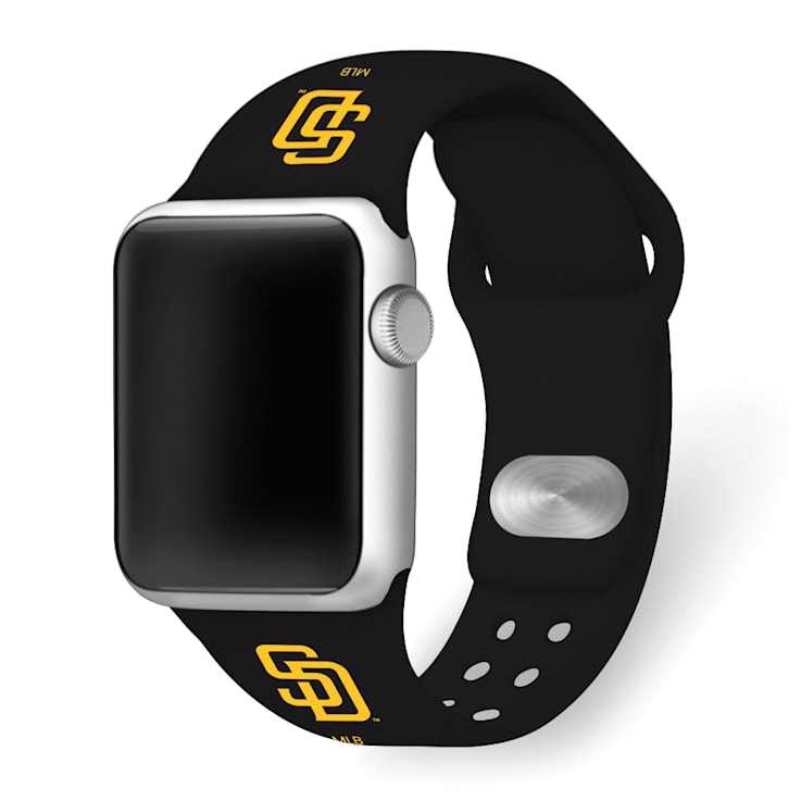 Gametime MLB San Diego Padres Navy Silicone Apple Watch Band (38/40mm
M/L). Watch not included.