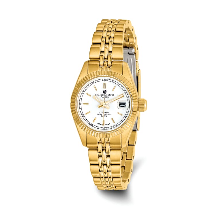 Ladies Charles Hubert IP-plated Off White Dial 26mm Watch