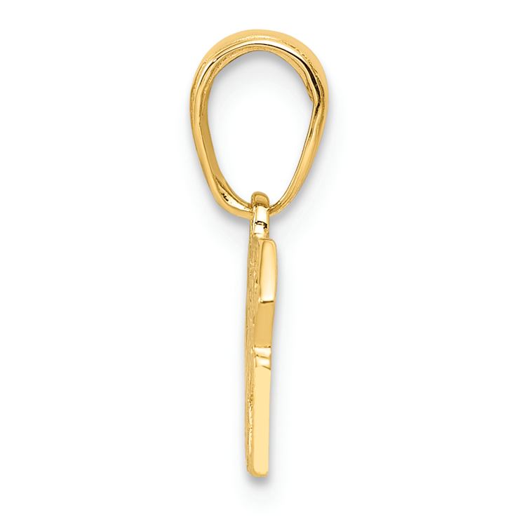 14k Yellow Gold LAS VEGAS with Dice Pendant