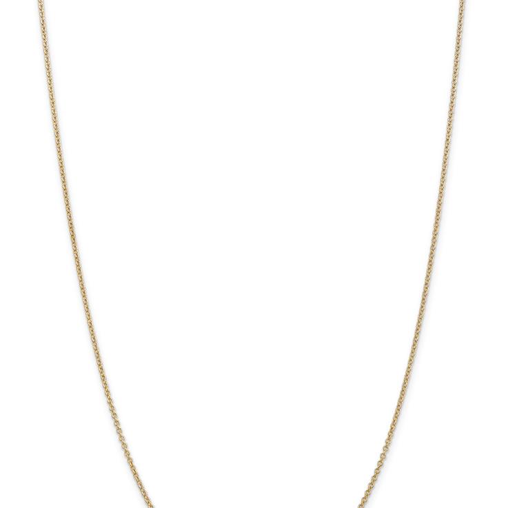 14k Yellow Gold 1.4mm Solid Round Open Wide Link Cable 22 Inch Chain