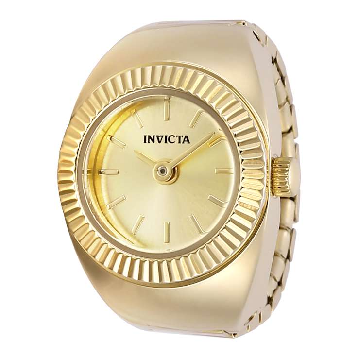 Invicta Mini 16.5mm Yellow Stainless Steel Quartz Ring Watch