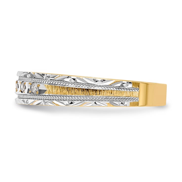 14K Yellow Gold AA Quality Ladies Wedding Band