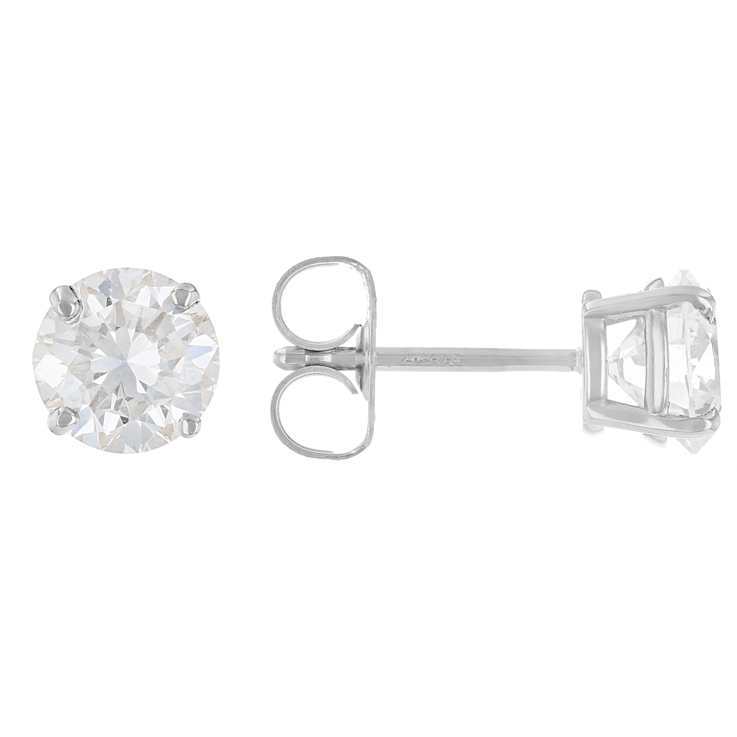 Lab-Grown Diamond Stud Earrings In 14K White Gold 1.50ctw