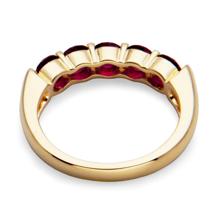 Lab Created Ruby 18k Yellow Gold Over Sterling Silver Ring 1.30ctw