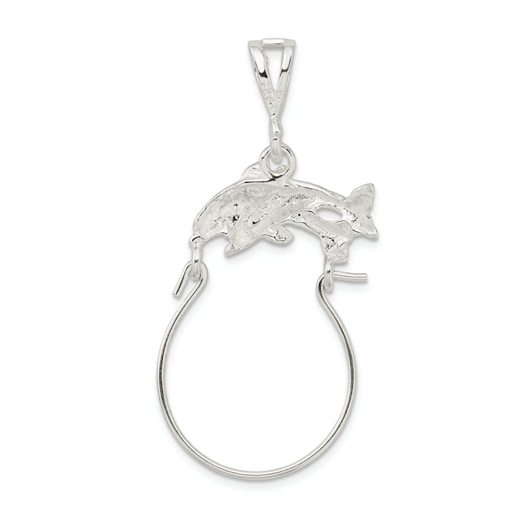 Sterling Silver Dolphin Charm Holder