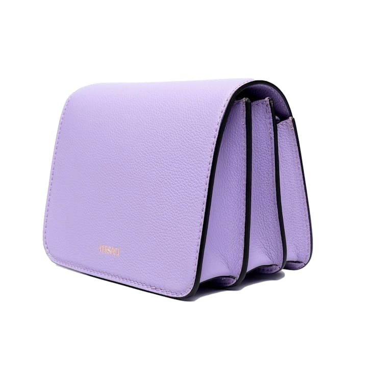Versace pebbled leather crossbody top