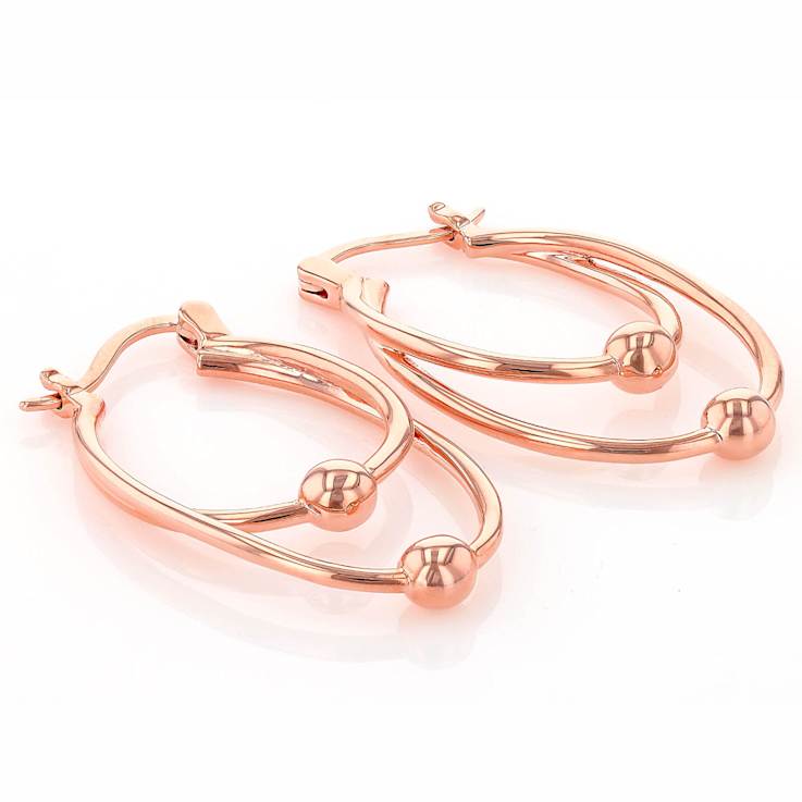 Copper Double Hoop Earrings