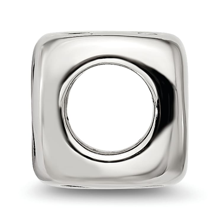 Sterling Silver Enamel 6 Sided Dice Bead