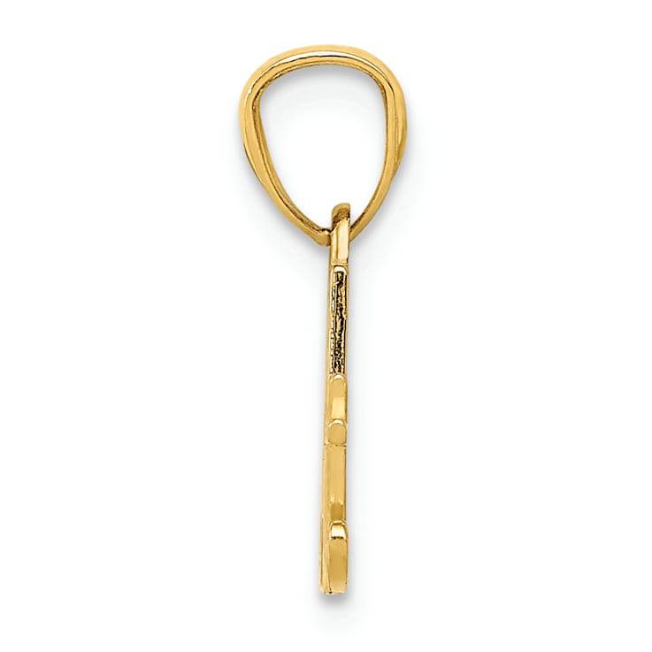 14k Yellow Gold Diamond-Cut #1 AUNT Pendant