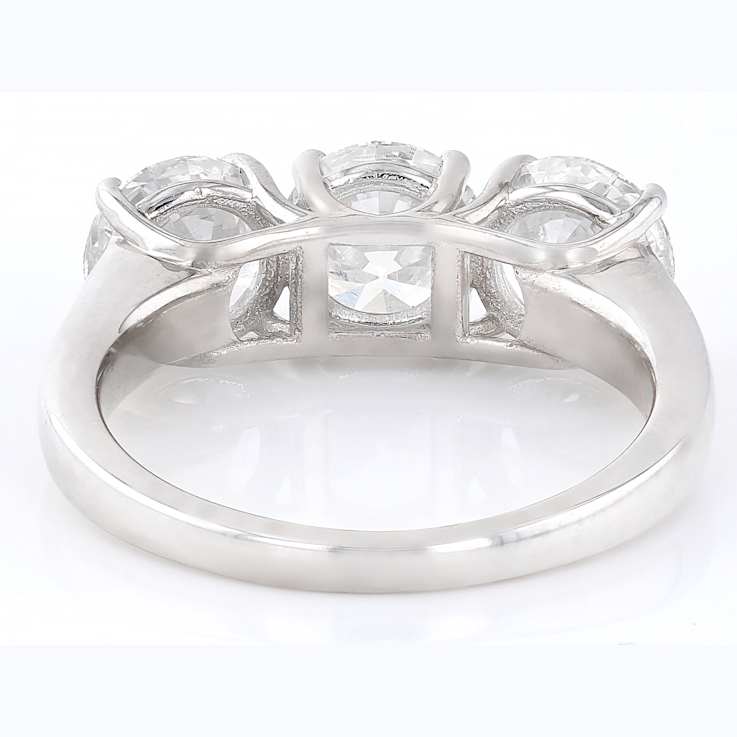 Lab-Grown Diamond Three-Stone Ring In 14K White Gold 3.00ctw