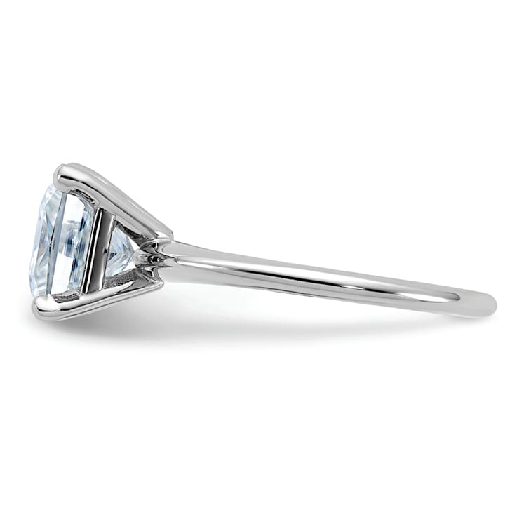 Rhodium Over 14K White Gold 2 1/2 ct. G H I True Light Princess
Moissanite Solitaire Ring
