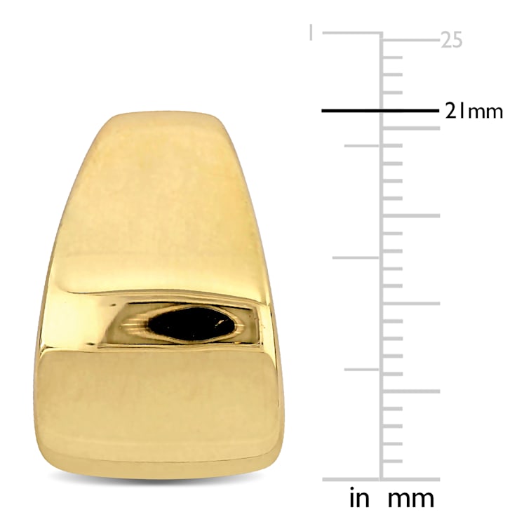 21MM Semi-Hoop Earrings in 14k Yellow Gold Over Sterling Silver