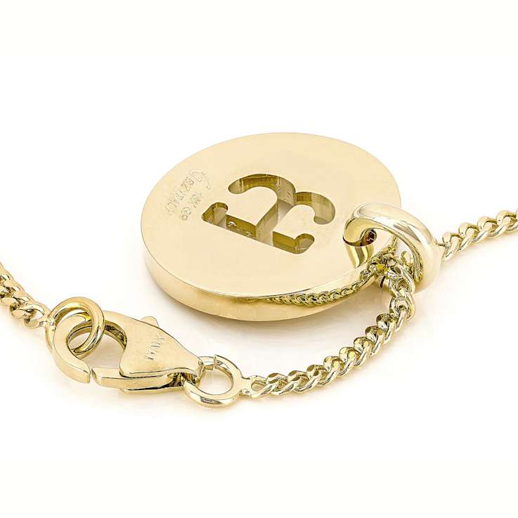 Cardano Initial B Pendant Necklace In 18K Gold Over Bronze