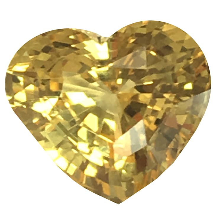 Yellow Sapphire 9.2x8.1mm Heart Shape 3.08ct