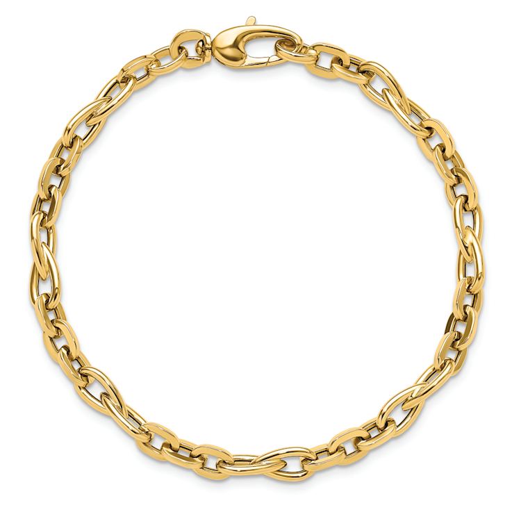 14k Yellow Gold 5.22mm Polished Fancy Link Bracelet