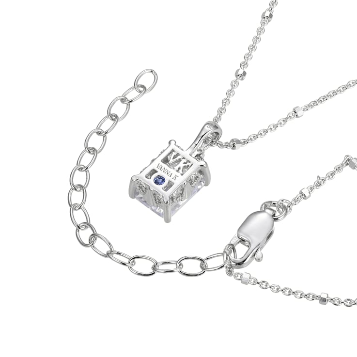 White Cubic Zirconia Platineve® Pendant With Chain 2.91ctw