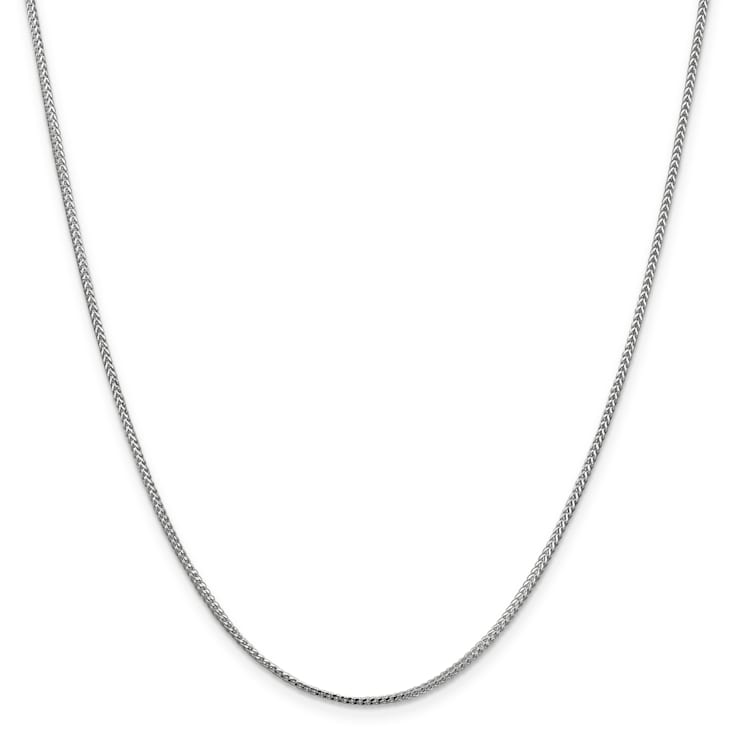14K White Gold 1mm Franco Chain Necklace