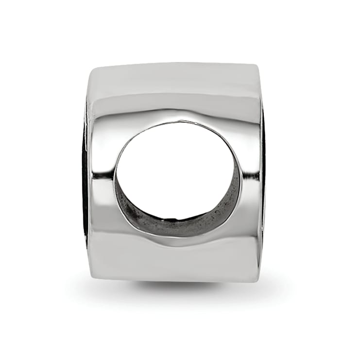 Sterling Silver LogoArt Delta Gama Oval Greek Letters Bead