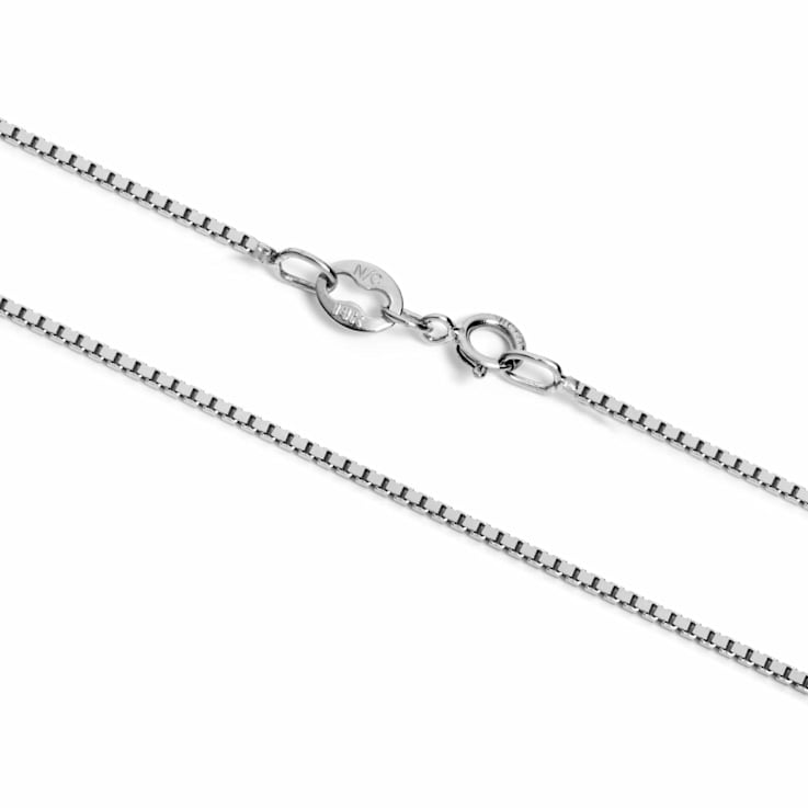 White Cubic Zirconia 14k White Gold Pendant With Chain 1.50ctw