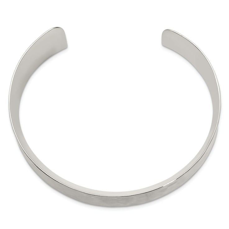Sterling Silver 30mm Hammered Cuff Bracelet