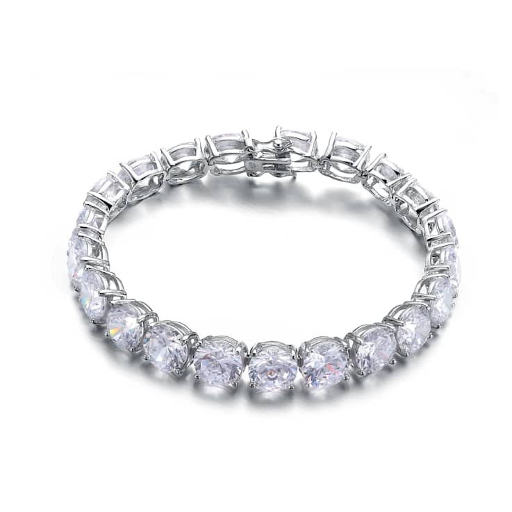 CZ Tennis Bracelet In Sterling Silver 7 Inch