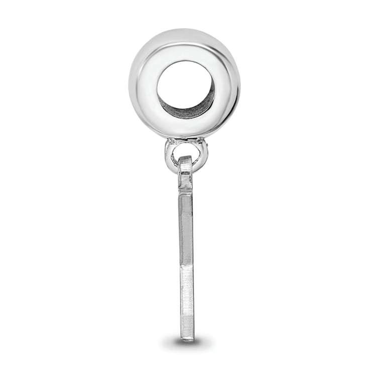Sterling Silver Rhodium-plated LogoArt Xavier University Small Dangle Bead