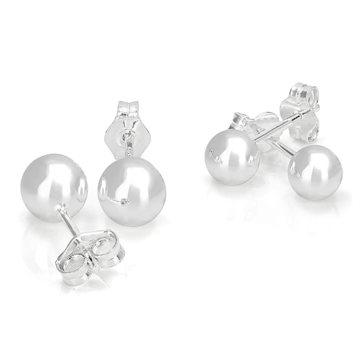 Ball Stud Earring Set Of 2 In Sterling Silver