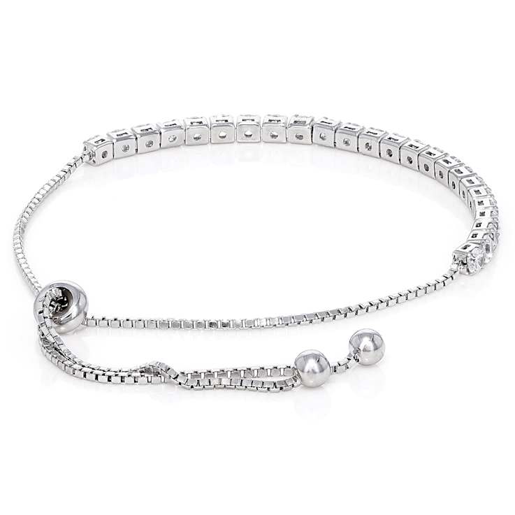 CZ Bracelet And Stud Earring Gift Set In Sterling Silver