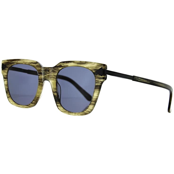 Karen Walker Horn Square Frame / Gray Lenses Sunglasses
