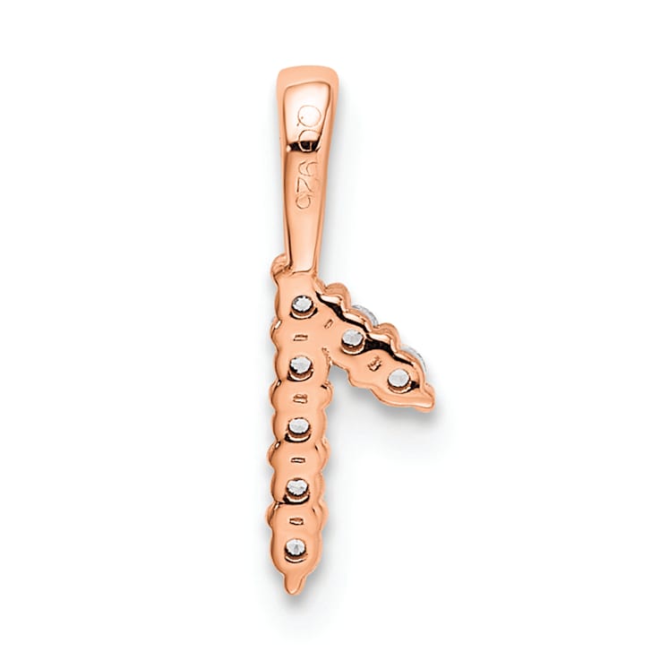 14k Rose Gold Diamond Number 1 Pendant