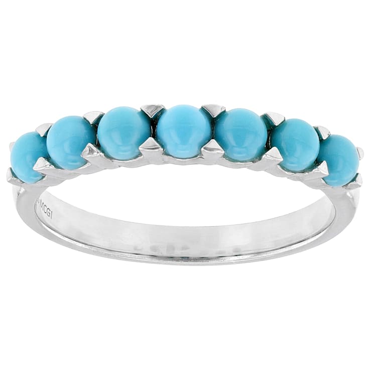 Turquoise Stackable Band Ring In Sterling Silver 3mm