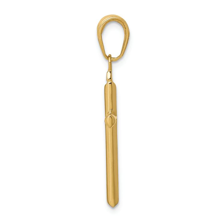 14k Yellow Gold Reversible Latin Cross Pendant