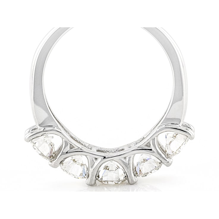 Lab-Grown Diamond Five-Stone Band Ring In 14K White Gold 2.00ctw