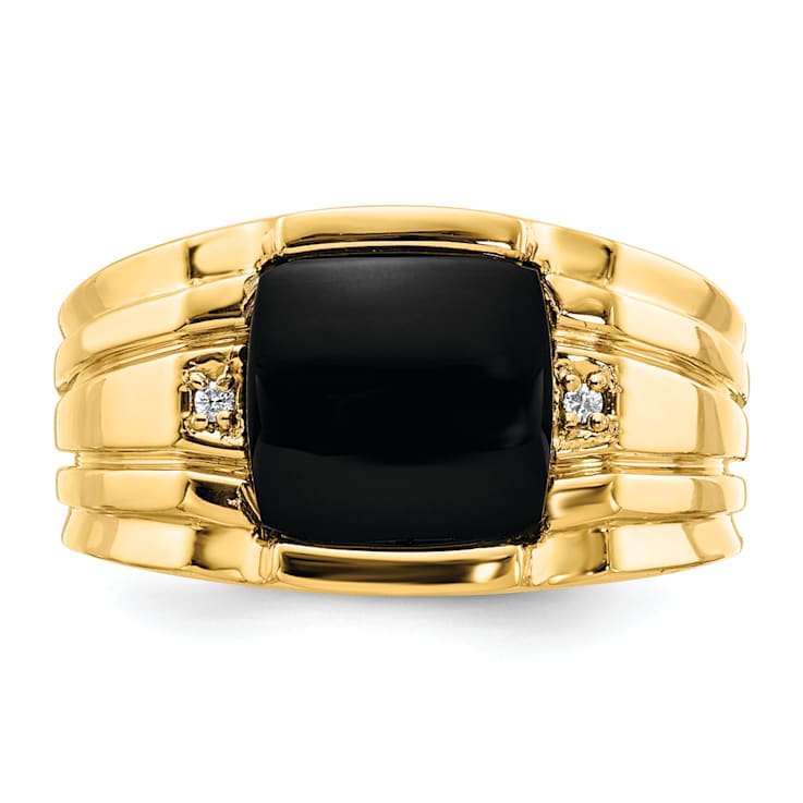 10K Yellow Gold AA Diamond men's ring