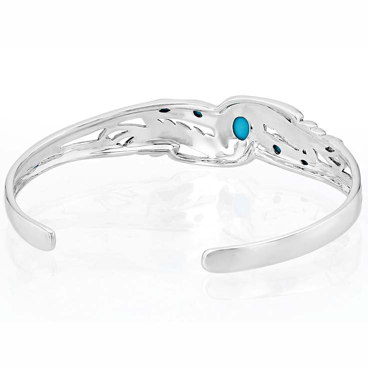 Sleeping Beauty Turquoise Cuff Bracelet In Sterling Silver